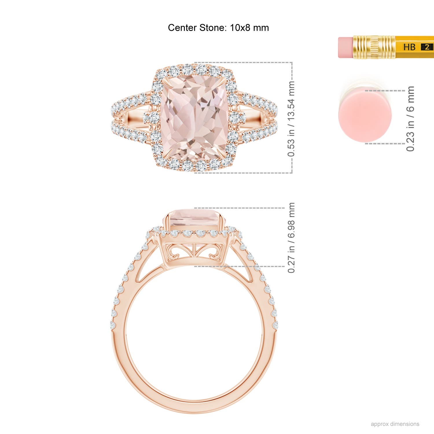 A - Morganite / 3.28 CT / 14 KT Rose Gold