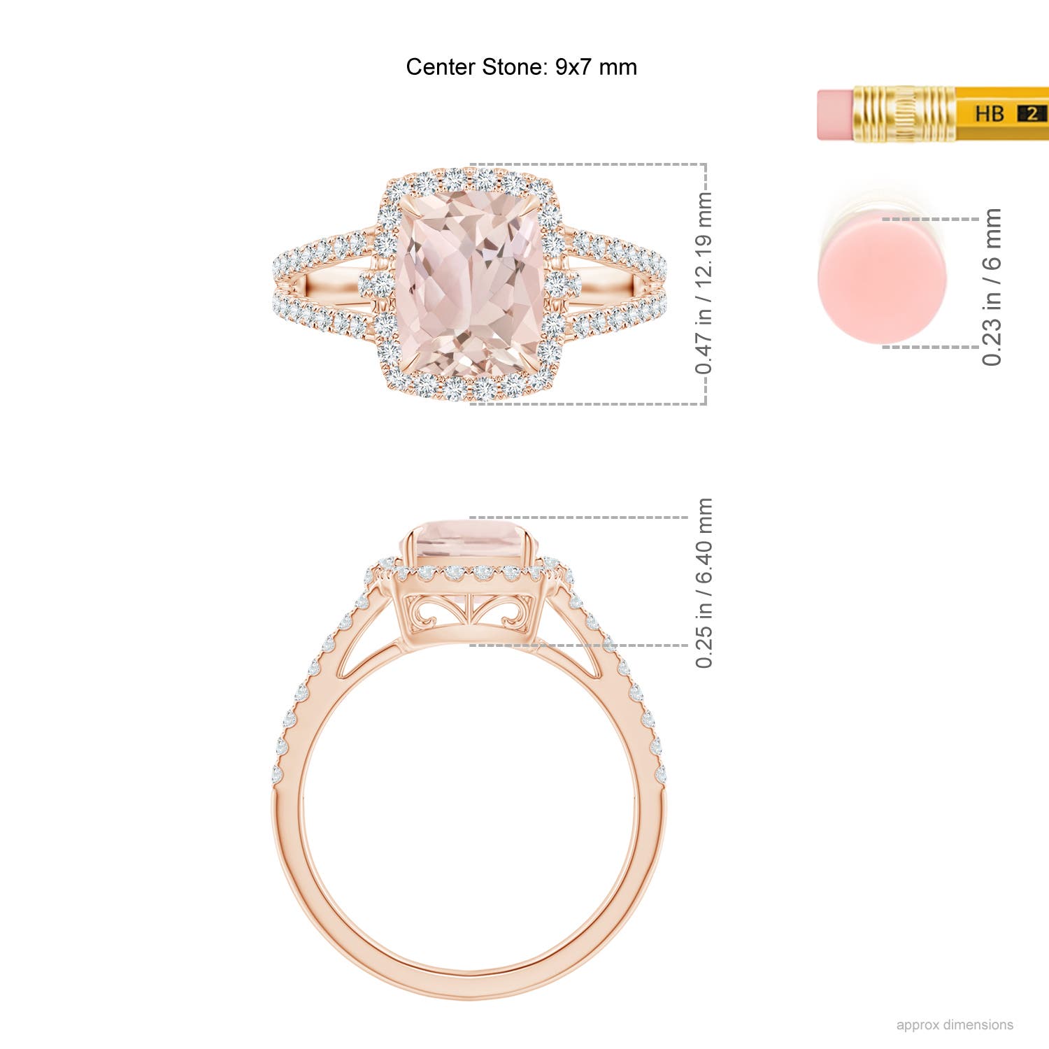 A - Morganite / 2.26 CT / 14 KT Rose Gold