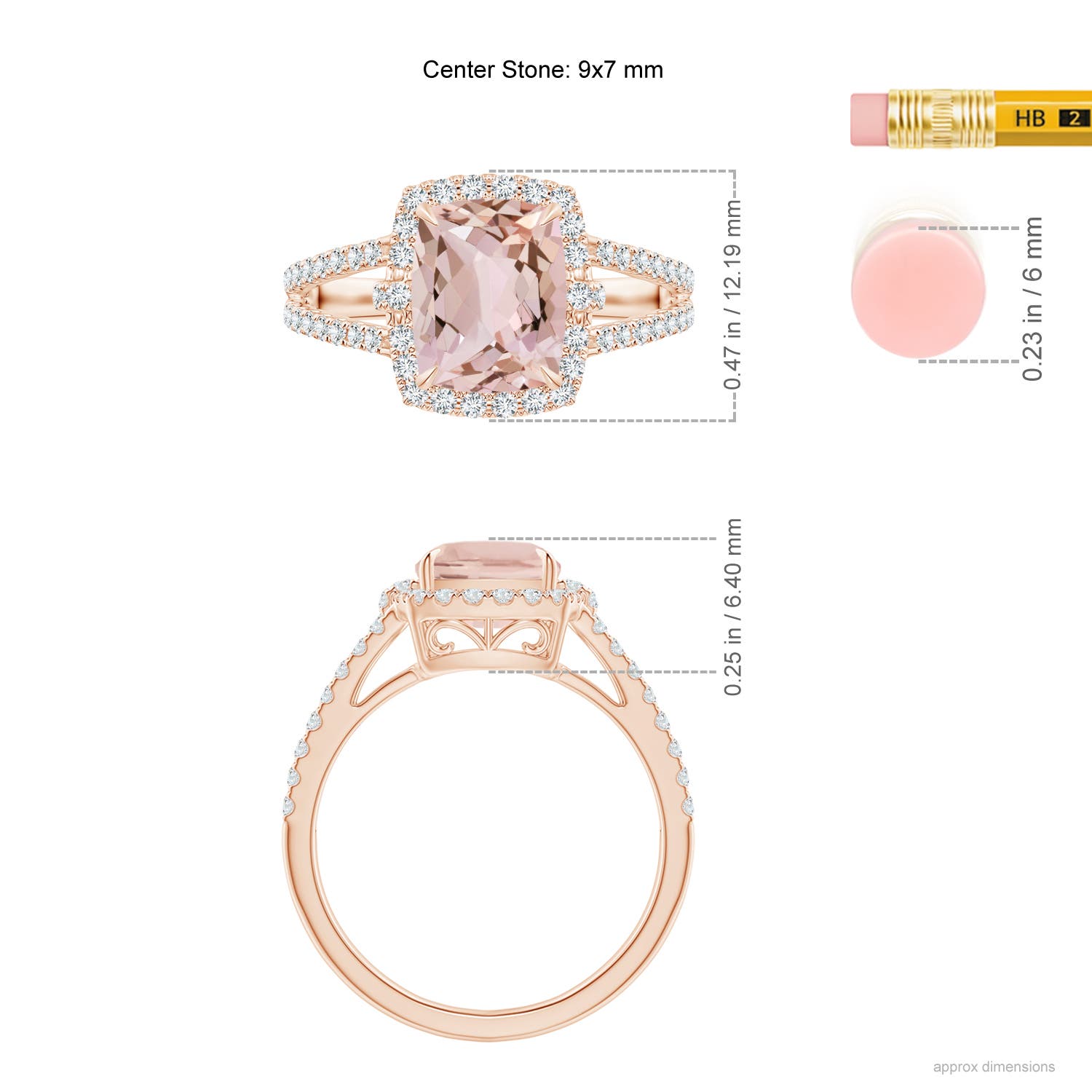 AA - Morganite / 2.26 CT / 14 KT Rose Gold