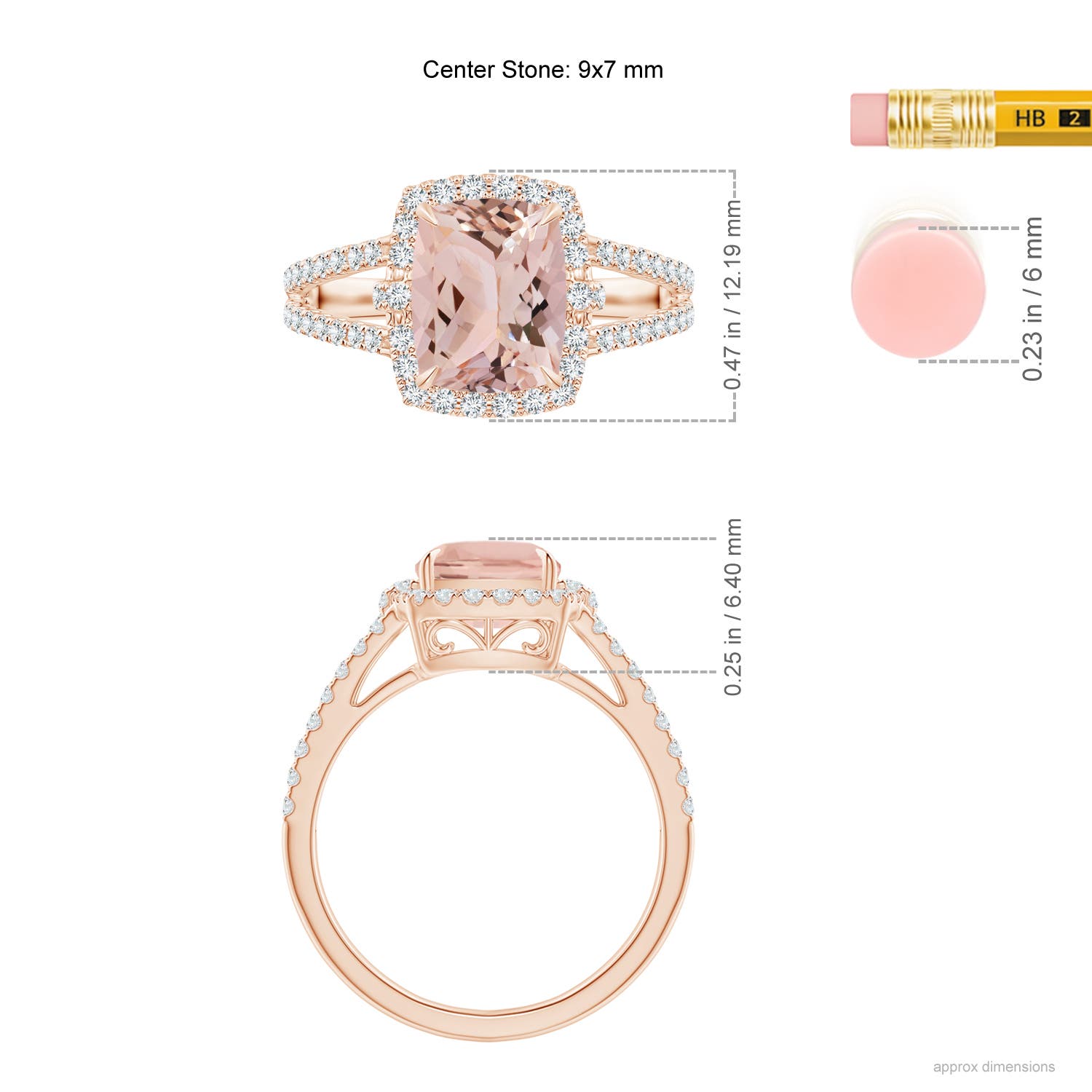 AAA - Morganite / 2.26 CT / 14 KT Rose Gold