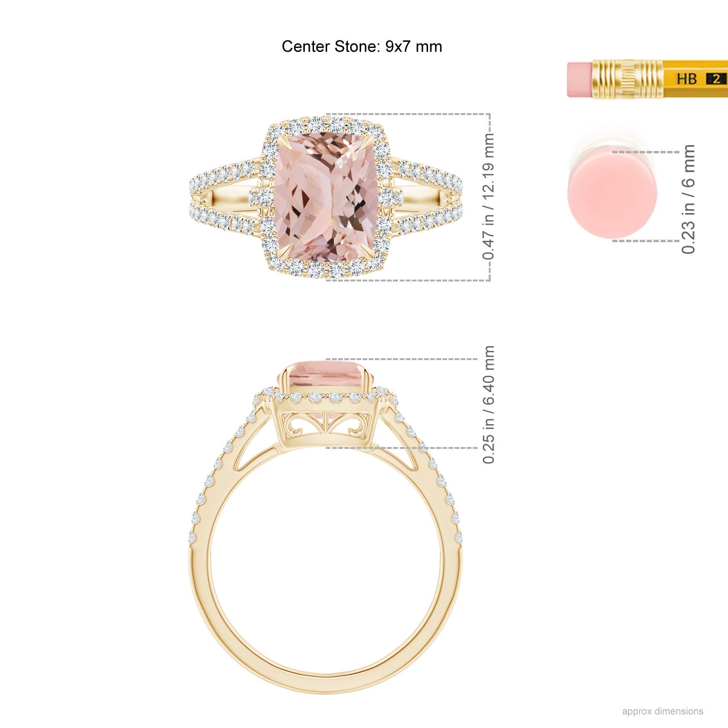 AAA - Morganite / 2.26 CT / 14 KT Yellow Gold