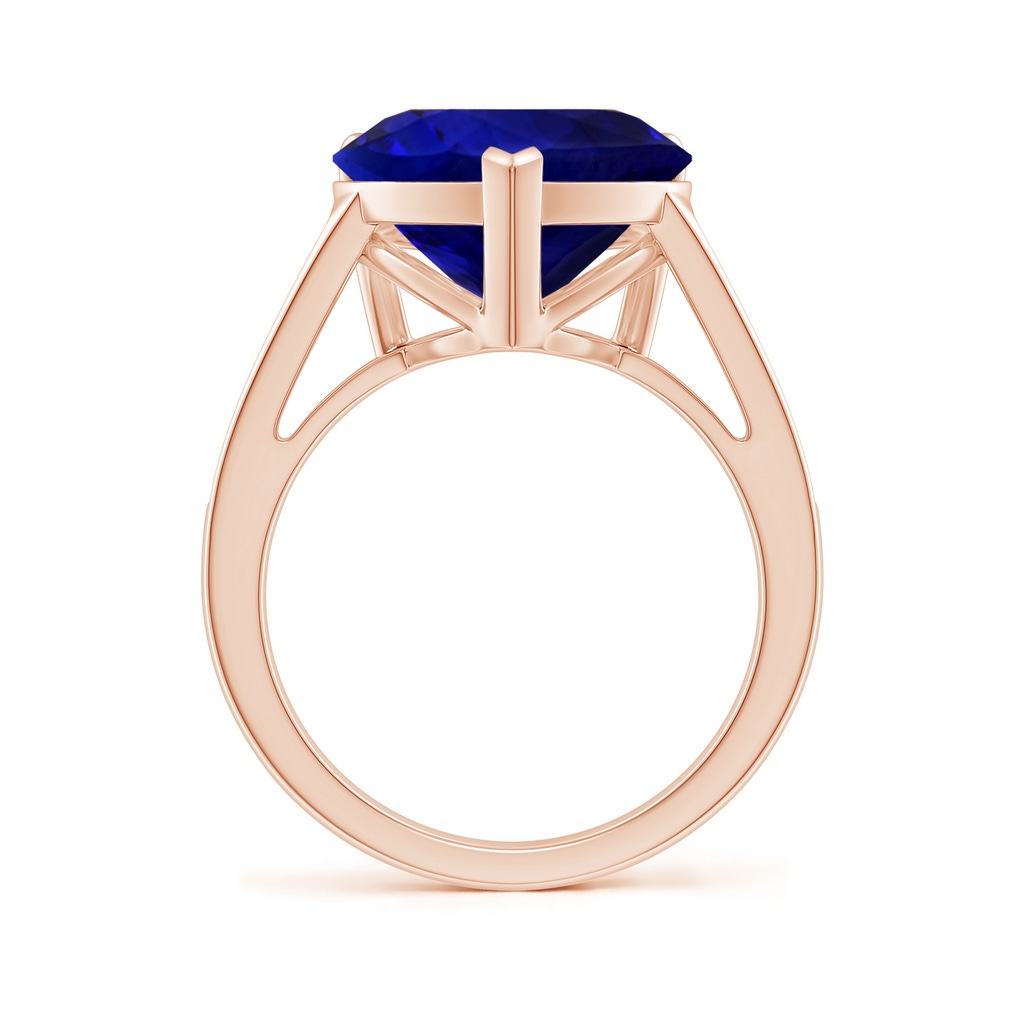 11.90x12.29x7.67mm AAAA Heart-Shaped GIA Certified Tanzanite Solitaire Ring in 18K Rose Gold Side 399