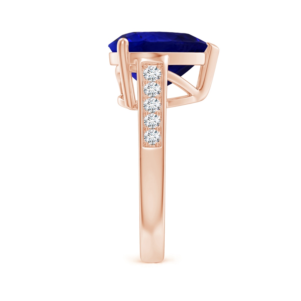 11.90x12.29x7.67mm AAAA Heart-Shaped GIA Certified Tanzanite Solitaire Ring in 18K Rose Gold Side 499