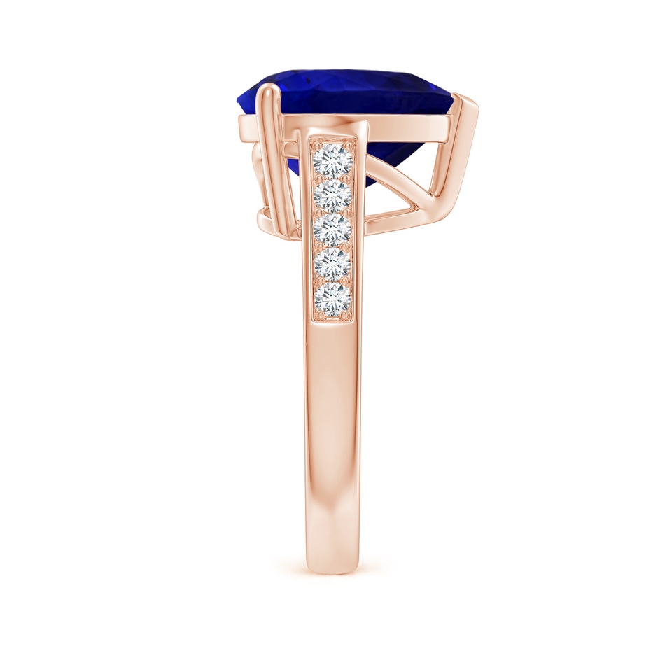11.90x12.29x7.67mm AAAA Heart-Shaped GIA Certified Tanzanite Solitaire Ring in 18K Rose Gold side 499