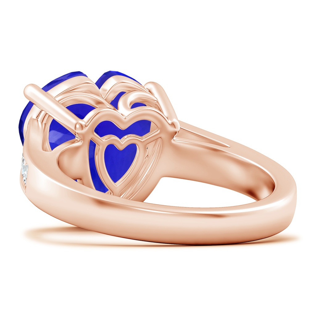 11.90x12.29x7.67mm AAAA Heart-Shaped GIA Certified Tanzanite Solitaire Ring in 18K Rose Gold Side 599