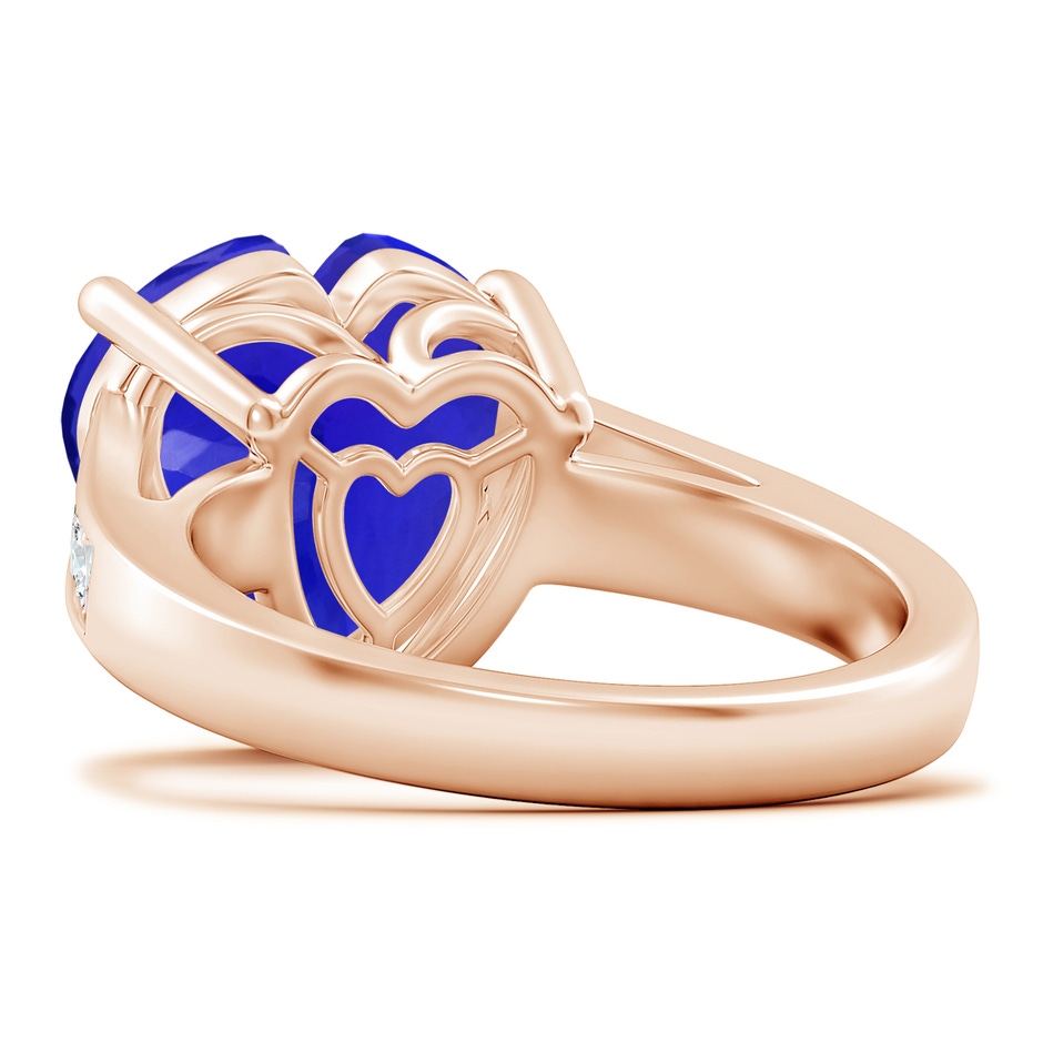 11.90x12.29x7.67mm AAAA Heart-Shaped GIA Certified Tanzanite Solitaire Ring in Rose Gold side 599