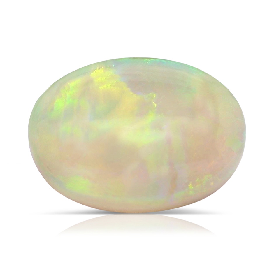 14.35x10.26x3.88mm AAA GIA Certified Oval Opal Ring with Diamond Triple Halo in 18K White Gold side 599