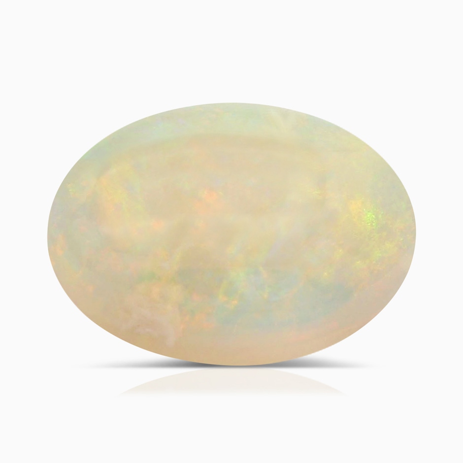 14.05x10.00x4.30mm AAA GIA Certified Oval Opal Ring with Diamond Halo in 18K Rose Gold side 699