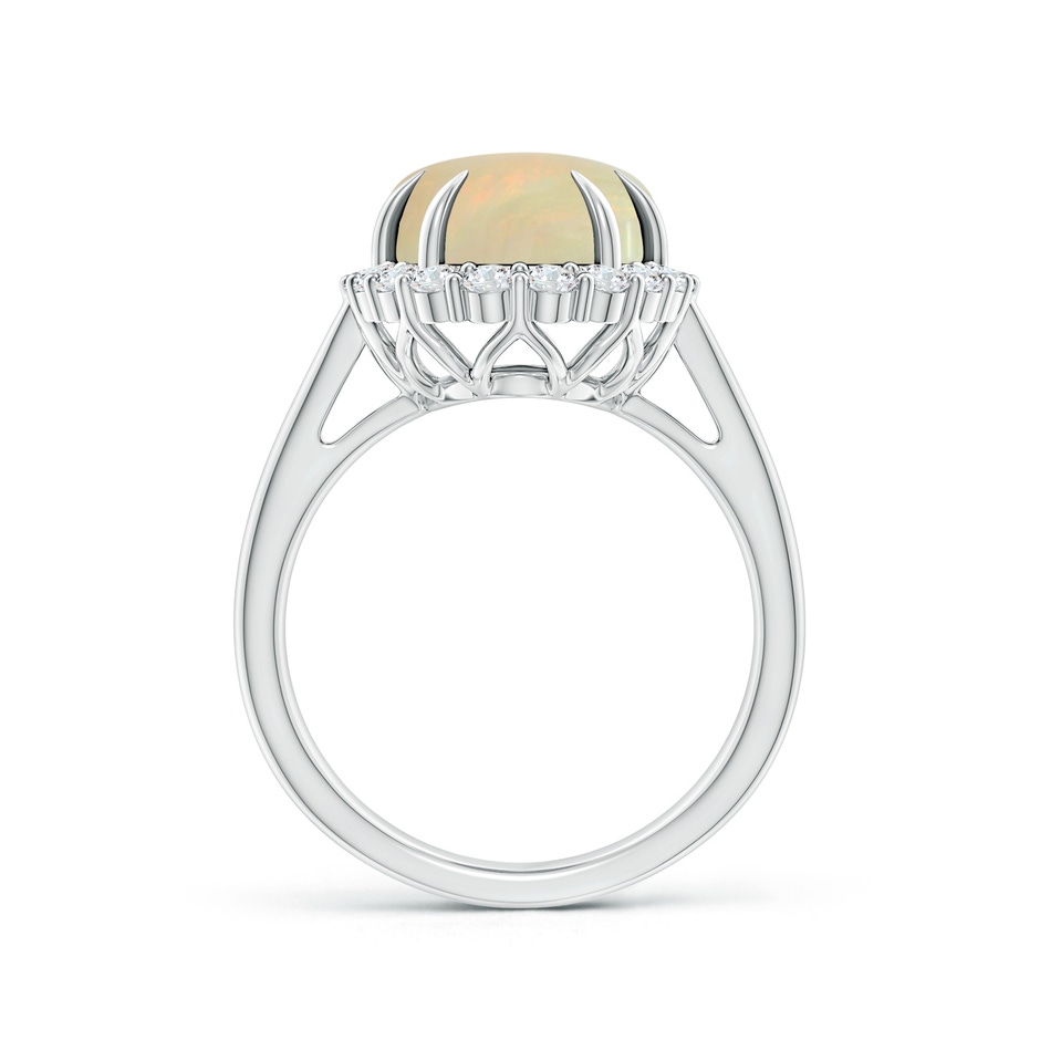 14.05x10.00x4.30mm AAA GIA Certified Oval Opal Ring with Diamond Halo in White Gold side 199