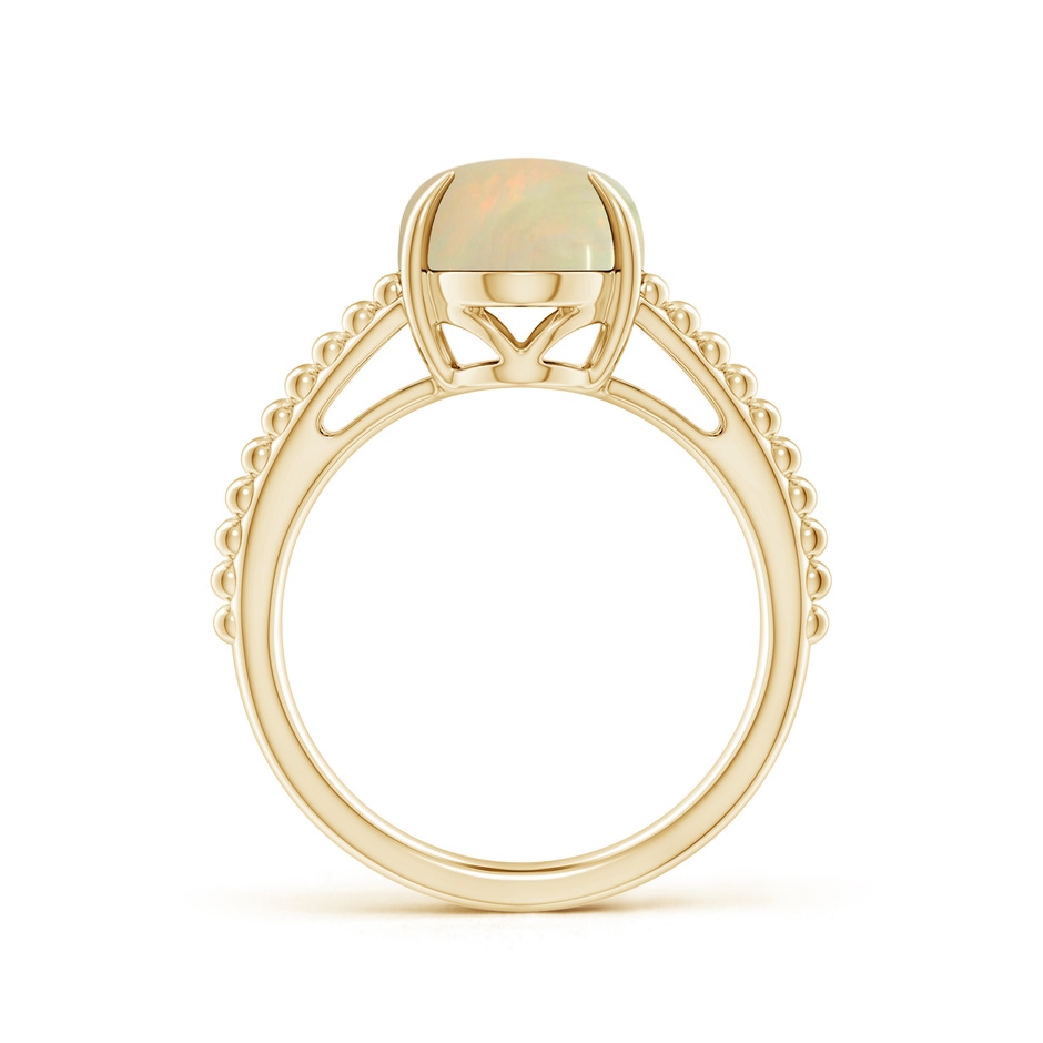 14.05x10.00x4.30mm AAA GIA Certified Oval Opal Ring with Beaded Split Shank in 18K Yellow Gold side 199