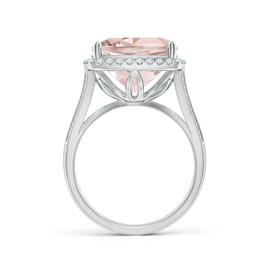 13.00x12.94x8.80mm AAA GIA Certified Cushion Morganite Halo Ring in Two Tone in White Gold side 199