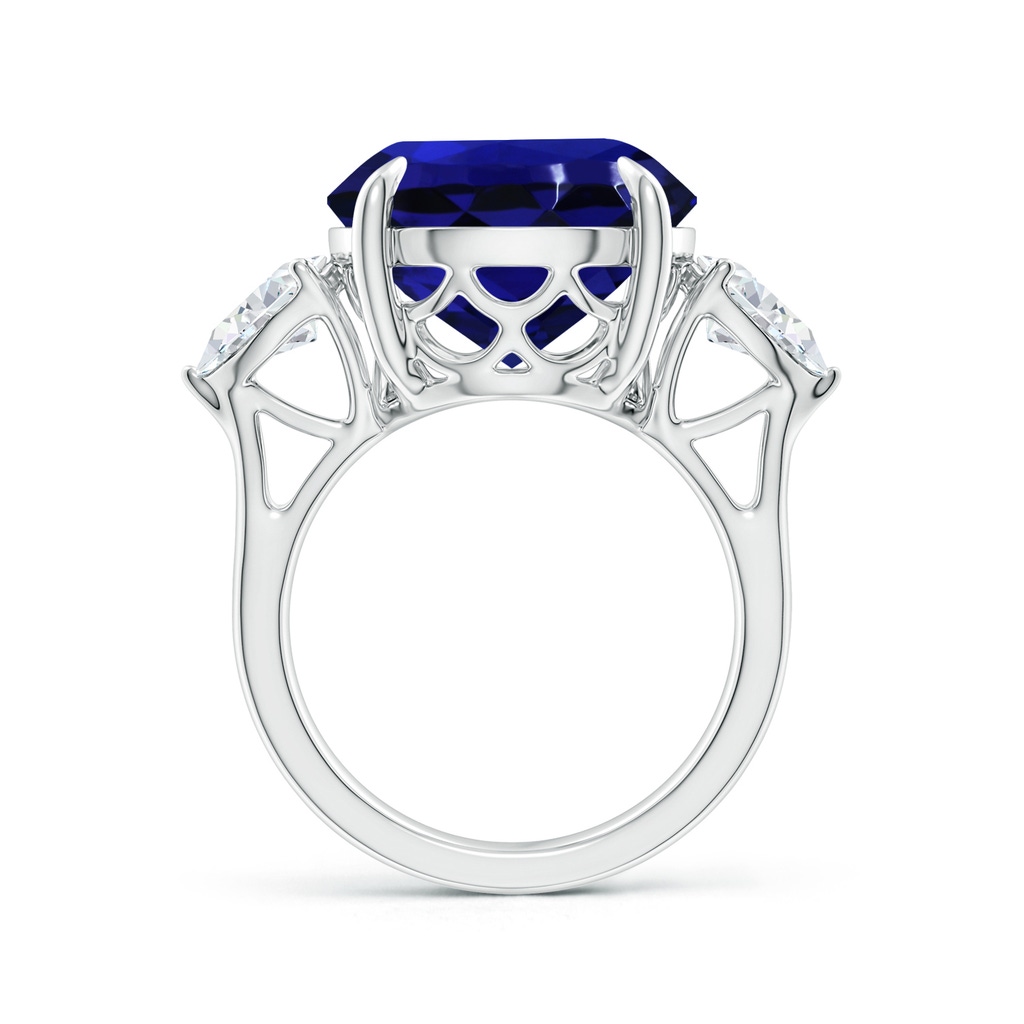 13.10x12.92x9.73mm AAAA GIA Certified Round Tanzanite Ring with Pear Diamond's in White Gold - side 199