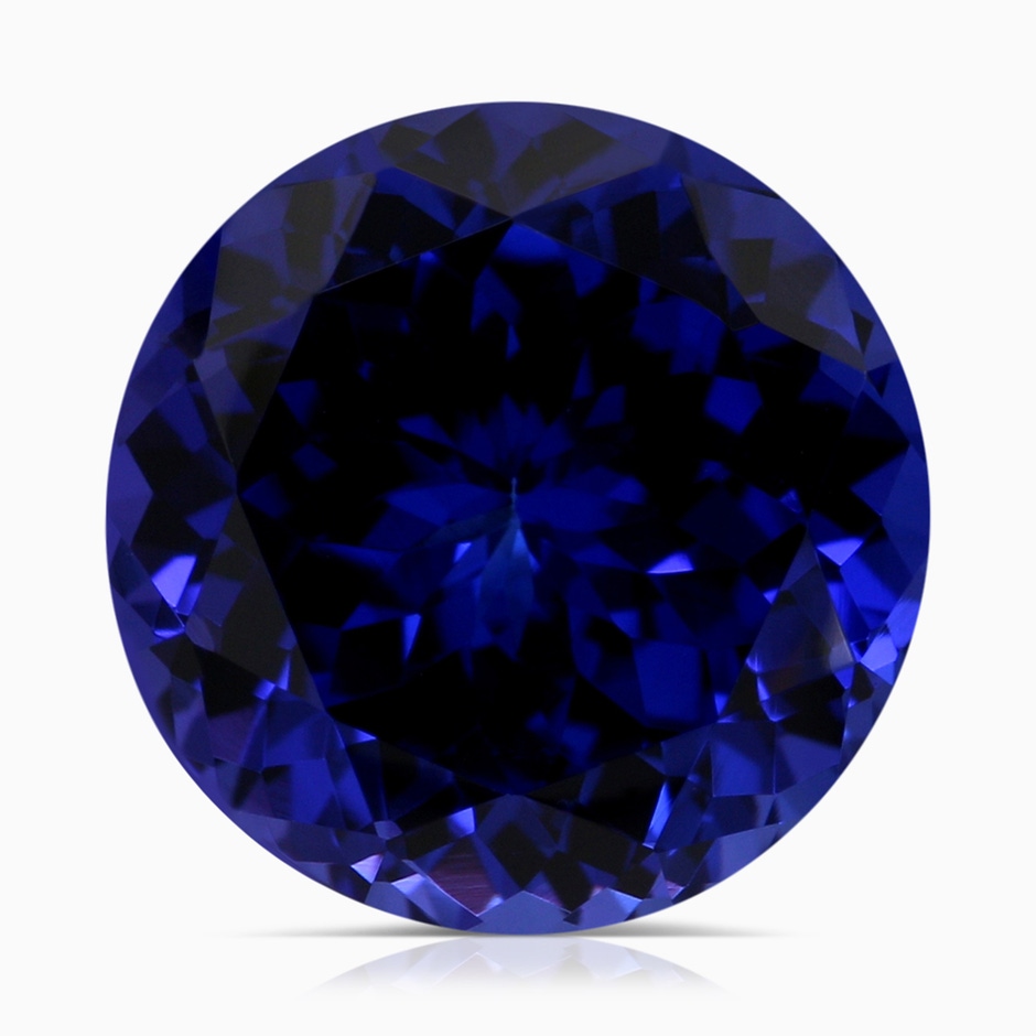13.10x12.92x9.73mm AAAA GIA Certified Round Tanzanite Ring with Pear Diamond's in Yellow Gold side 699