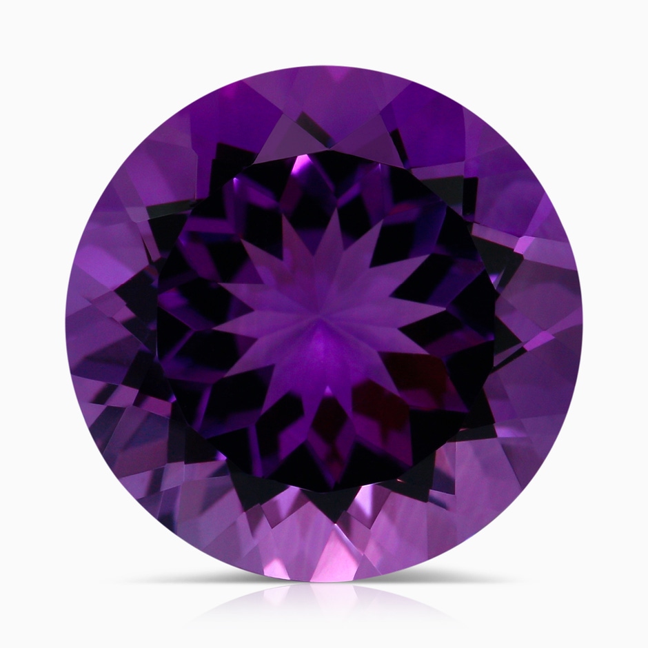 15.00x14.93x9.36mm AAAA GIA Certified Round Amethyst Twisted Split Shank Halo Ring in 18K Rose Gold side 799
