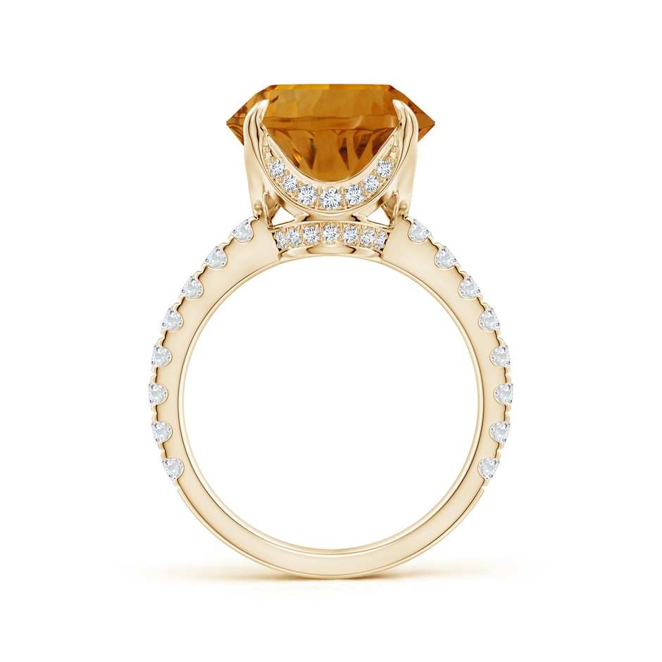 12.20x12.14x8.14mm AAAA GIA Certified Citrine Solitaire Ring with Diamond Accents in Yellow Gold side 199