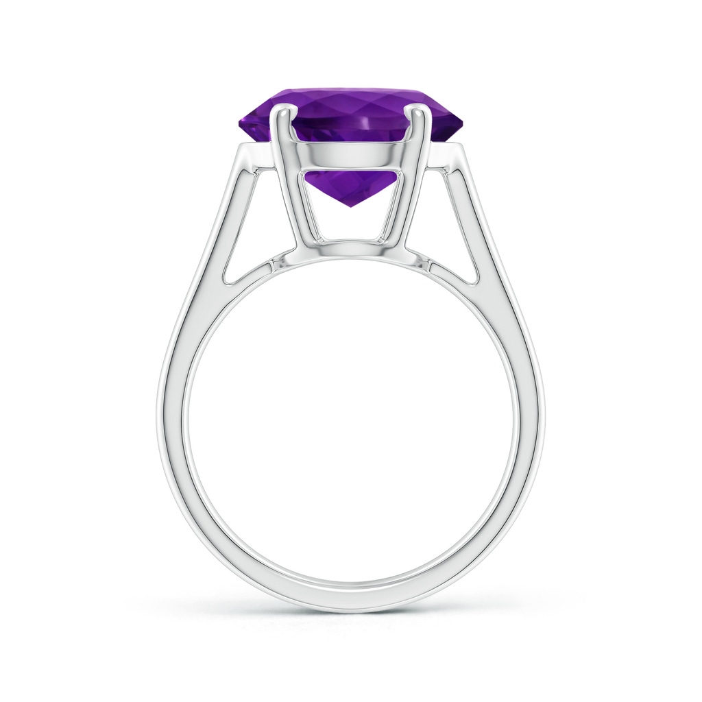 14.00x9.98x7.47mm AAA GIA Certified Flat Prong-Set Oval Amethyst Solitaire Ring in 18K White Gold - side 199