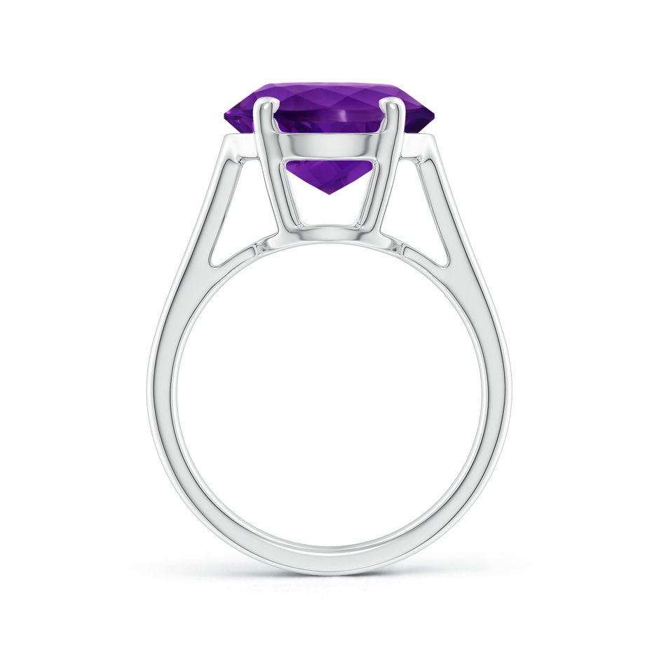 14.00x9.98x7.47mm AAA GIA Certified Flat Prong-Set Oval Amethyst Solitaire Ring in 18K White Gold side 199