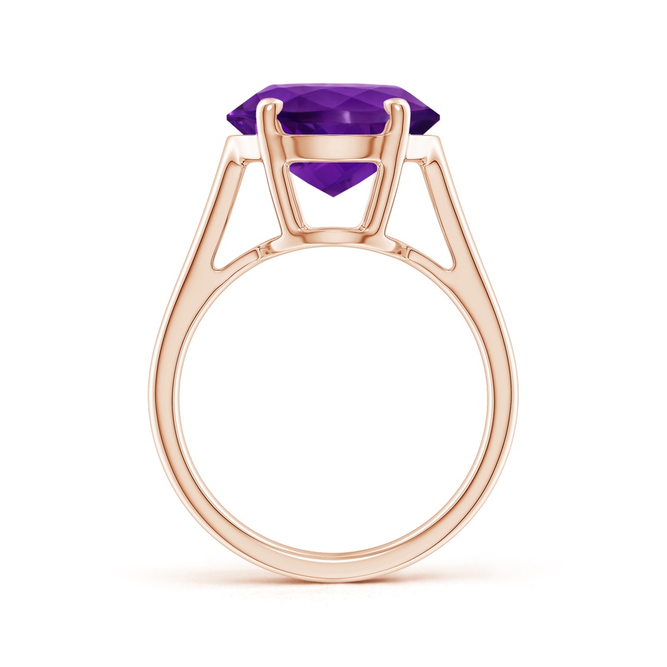 14.00x9.98x7.47mm AAA GIA Certified Flat Prong-Set Oval Amethyst Solitaire Ring in Rose Gold side 199