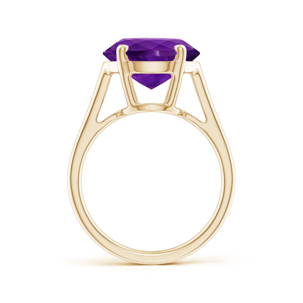 14.00x9.98x7.47mm AAA GIA Certified Flat Prong-Set Oval Amethyst Solitaire Ring in Yellow Gold - side 199