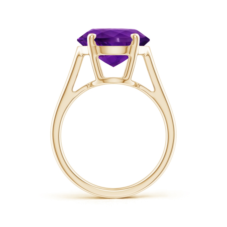 14.00x9.98x7.47mm AAA GIA Certified Flat Prong-Set Oval Amethyst Solitaire Ring in Yellow Gold side 199