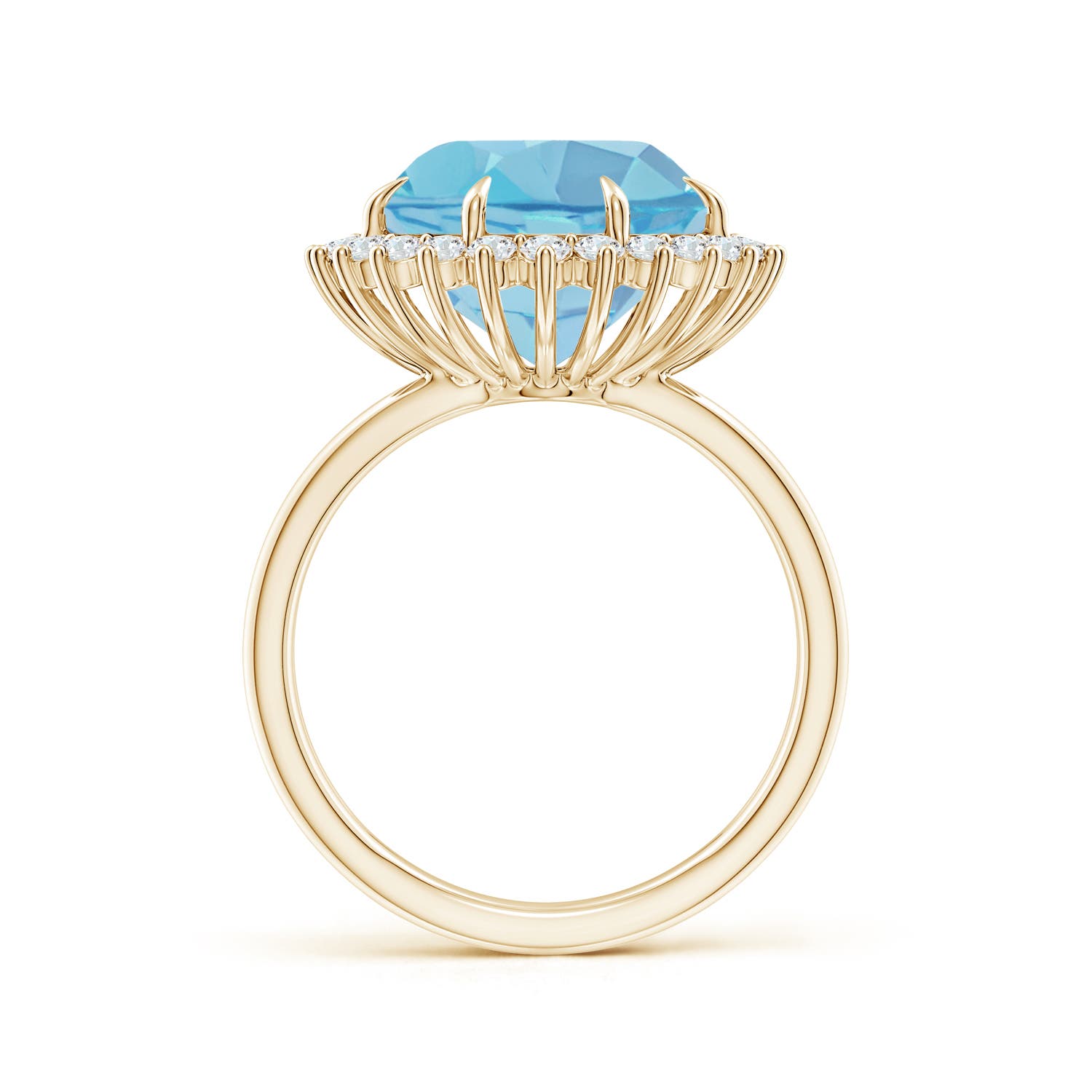 A - Swiss Blue Topaz / 8.3 CT / 14 KT Yellow Gold