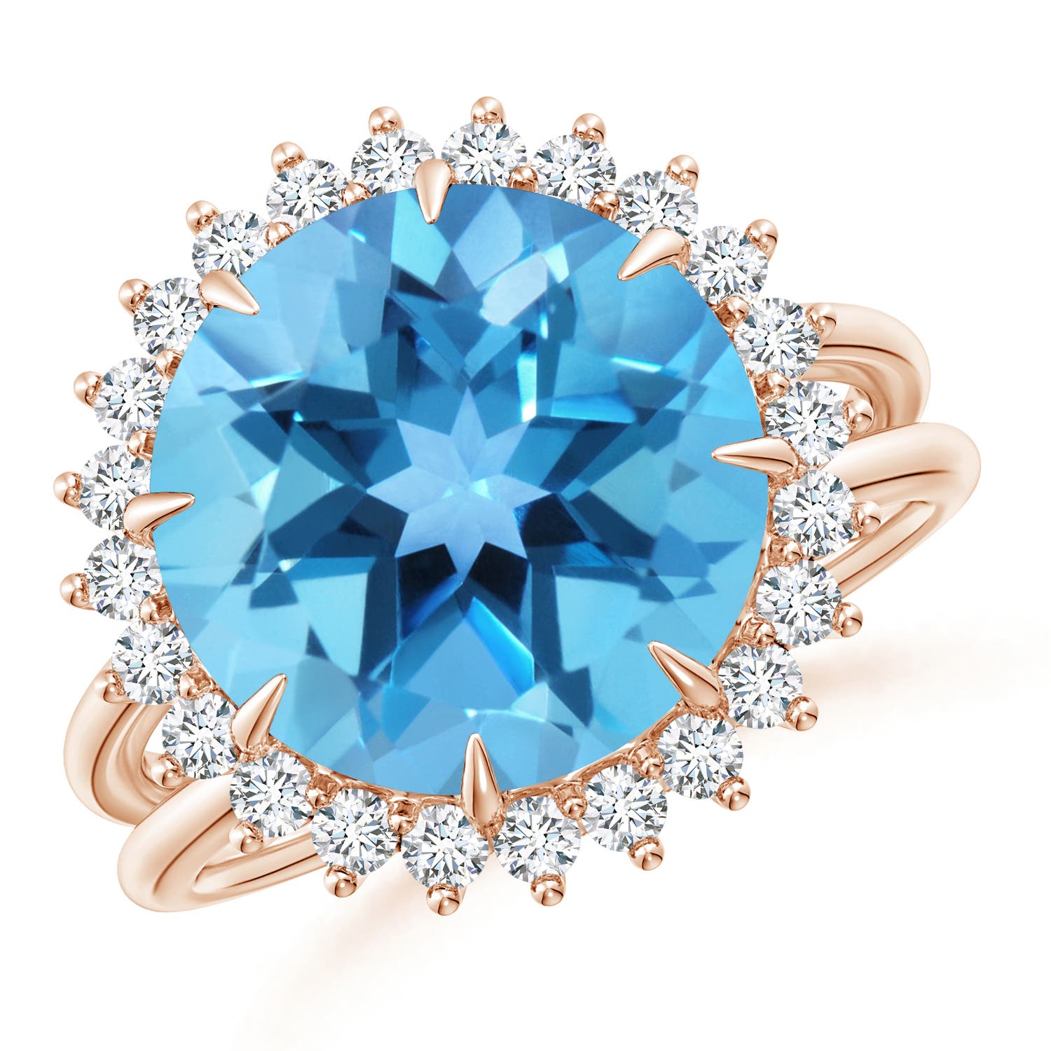 AA - Swiss Blue Topaz / 8.3 CT / 14 KT Rose Gold