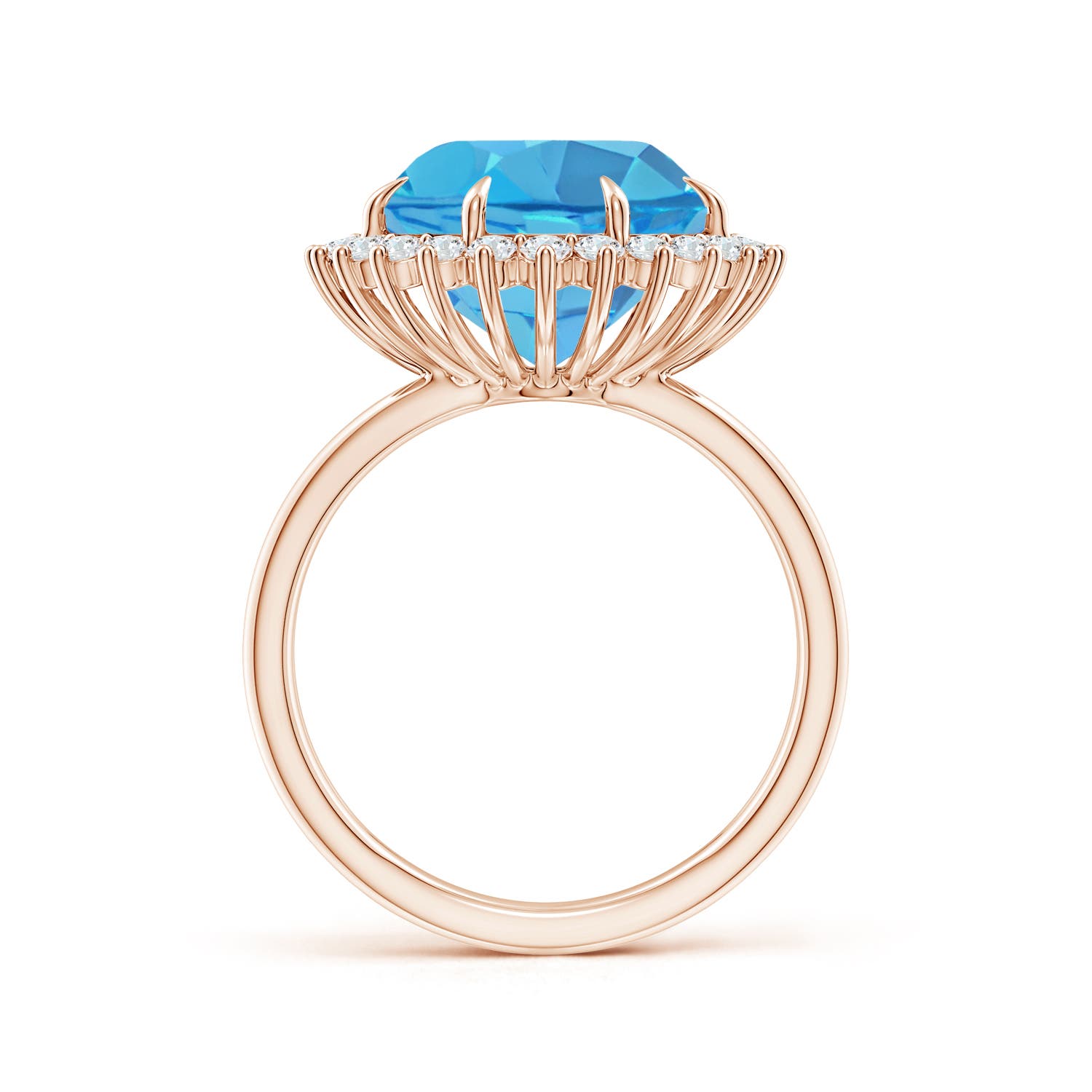 AA - Swiss Blue Topaz / 8.3 CT / 14 KT Rose Gold