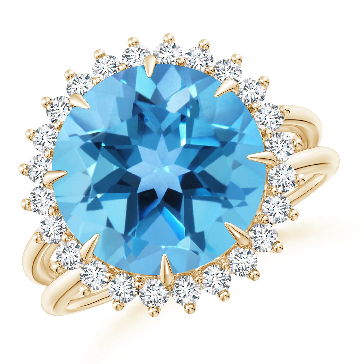 AA - Swiss Blue Topaz / 8.3 CT / 14 KT Yellow Gold