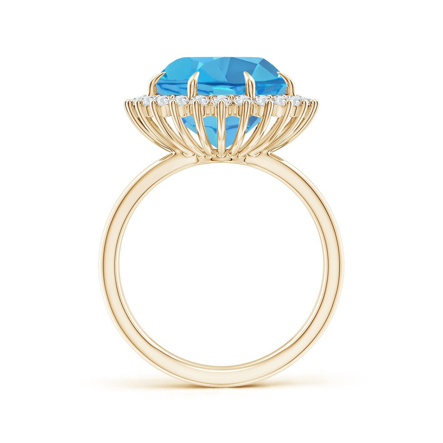 AA - Swiss Blue Topaz / 8.3 CT / 14 KT Yellow Gold