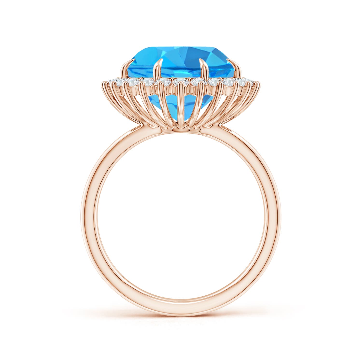 AAA - Swiss Blue Topaz / 8.3 CT / 14 KT Rose Gold