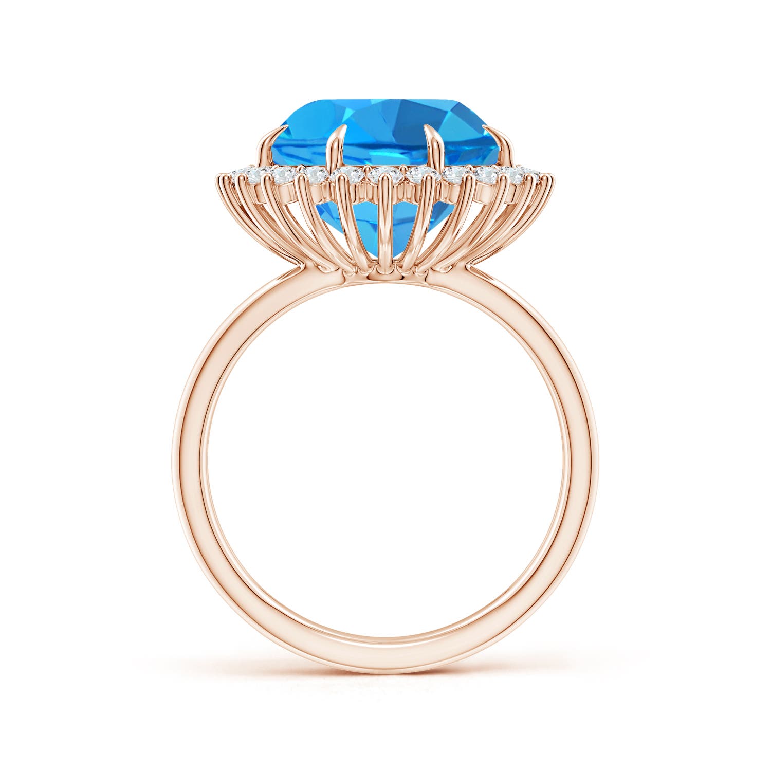 AAAA - Swiss Blue Topaz / 8.3 CT / 14 KT Rose Gold