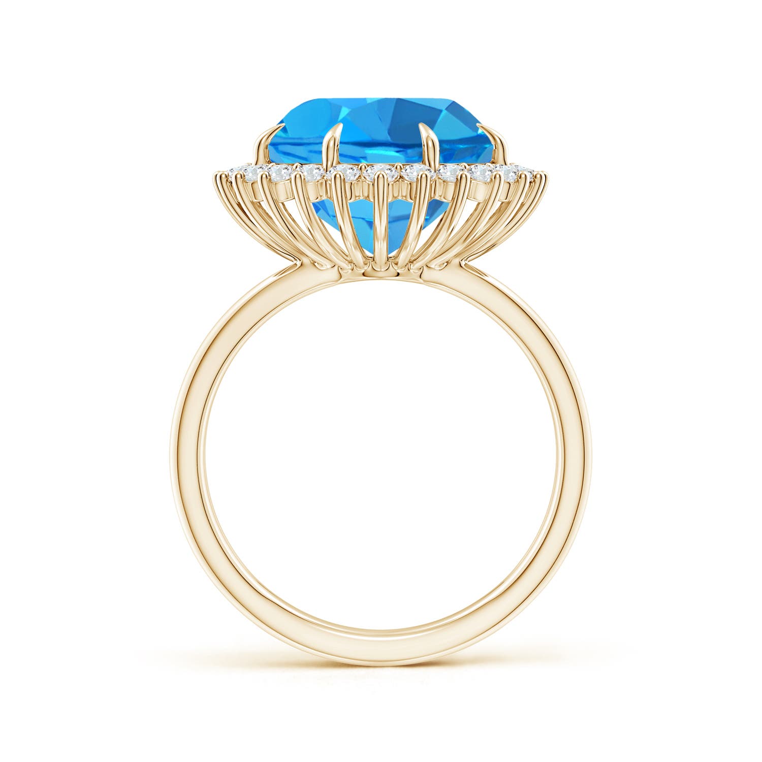 AAAA - Swiss Blue Topaz / 8.3 CT / 14 KT Yellow Gold