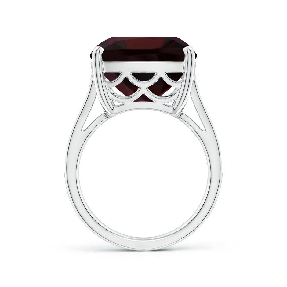 14.04x14.06x8.38mm AAAA GIA Certified Cushion Garnet Ring with Diamond Accents in 18K White Gold side 199
