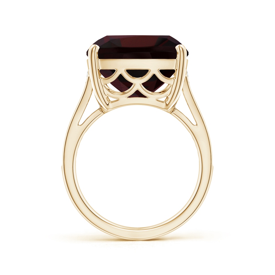 14.04x14.06x8.38mm AAAA GIA Certified Cushion Garnet Ring with Diamond Accents in Yellow Gold side 199