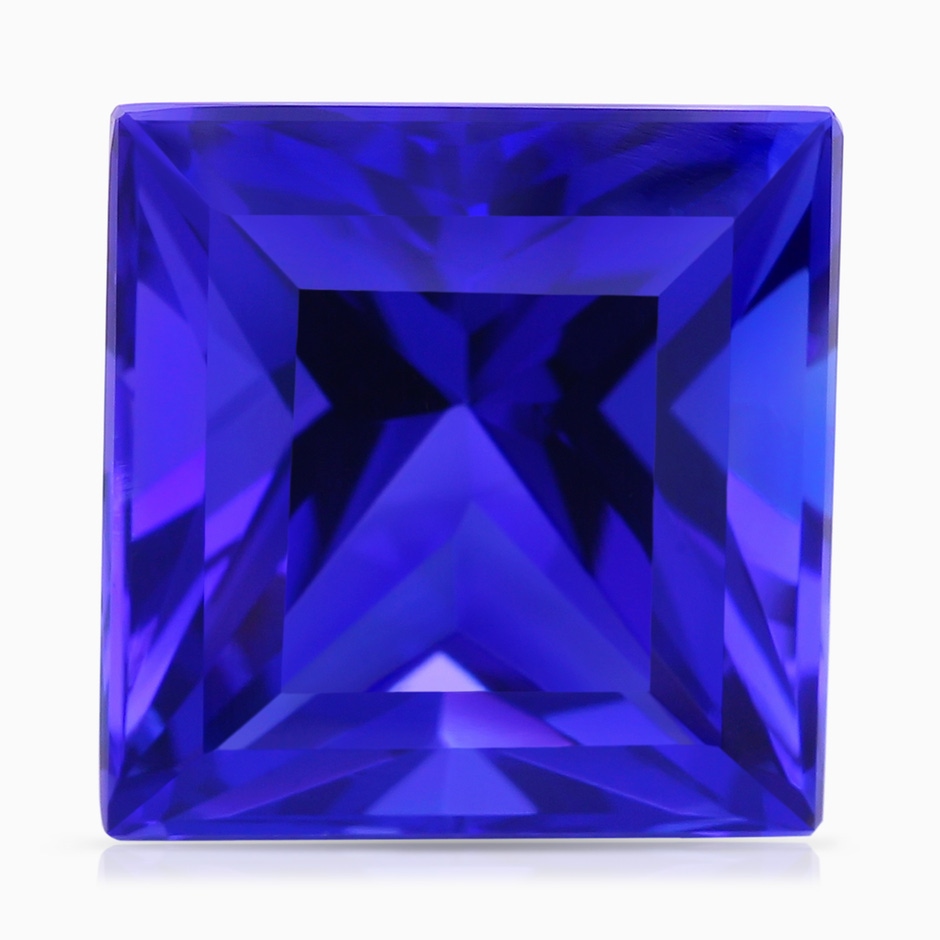 13.62x13.28x10.09mm AAAA GIA Certified Cushion Tanzanite Ring with Diamond Accents in Rose Gold stone