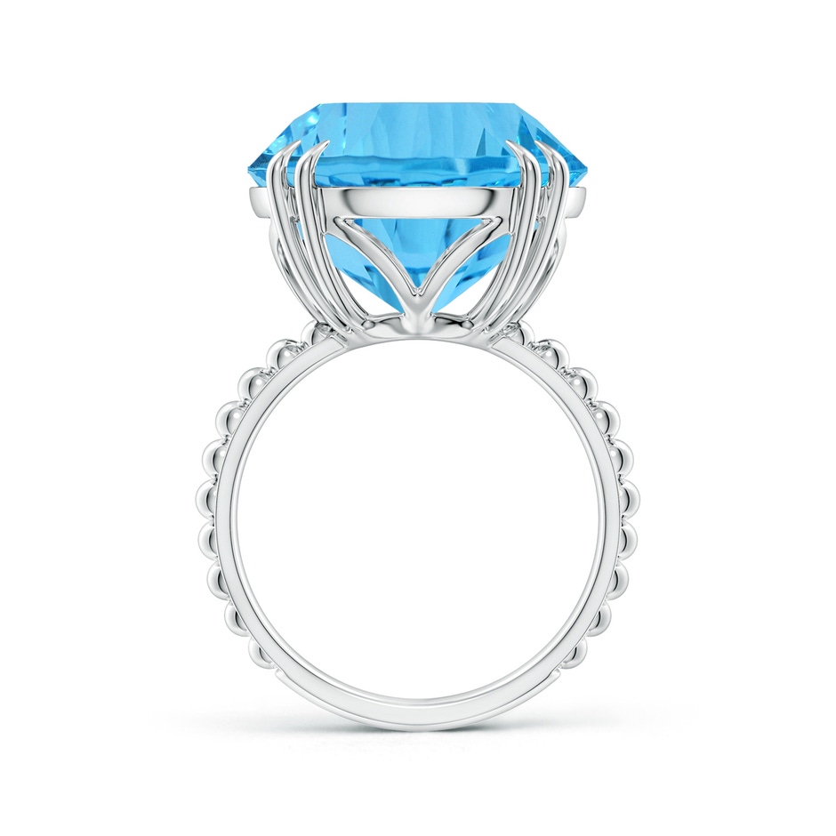 15.97x16.13x10.34mm AA GIA Certified Round Sky Blue Topaz Ring with Beaded Shank in White Gold side 199