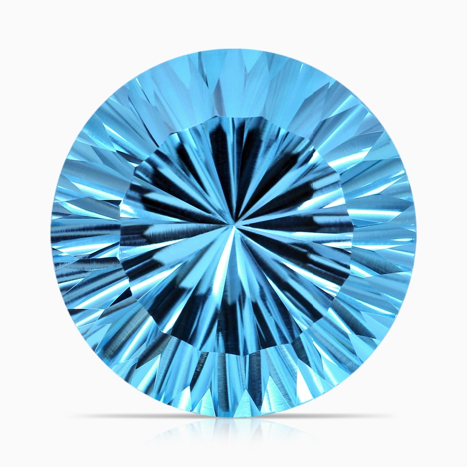 15.97x16.13x10.34mm AA GIA Certified Round Sky Blue Topaz Ring with Diamond Accents in Rose Gold side 699