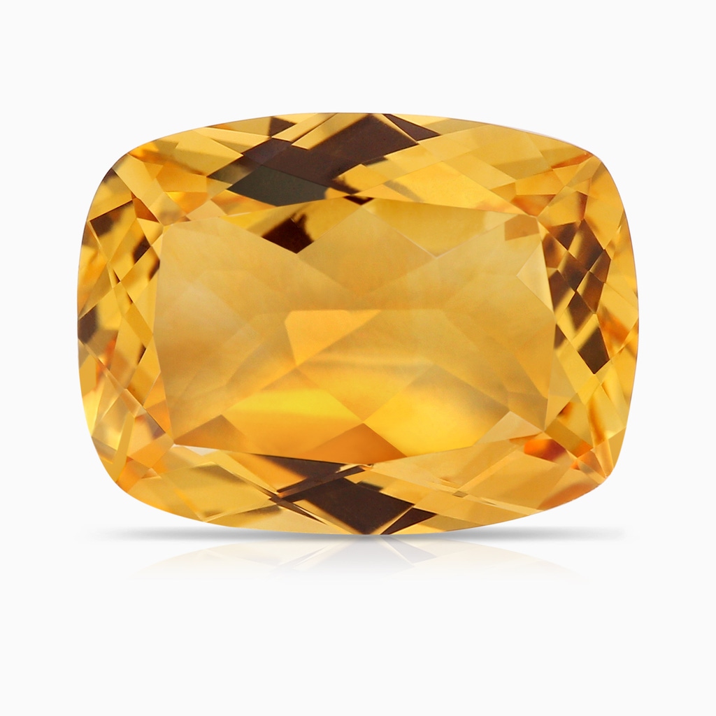 15.86x11.95x7.11mm A GIA Certified Cushion Citrine Twisted Shank Ring. in 18K White Gold Side 799