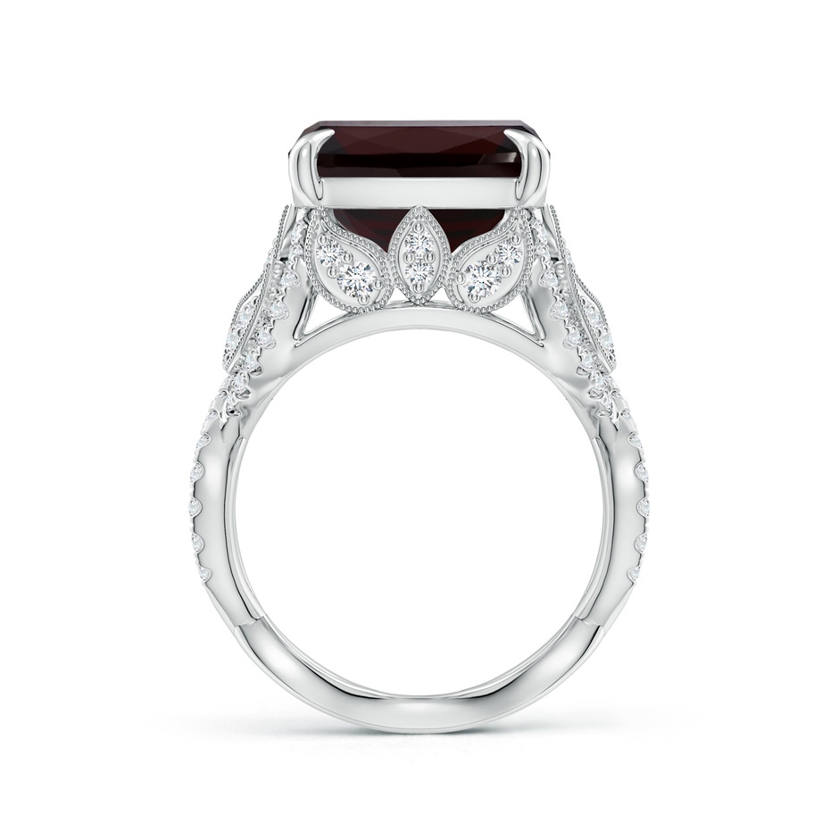 18x13.08x7.57mm AAA GIA Certified Rectangular Cushion Garnet Twisted Shank Ring in White Gold side 199