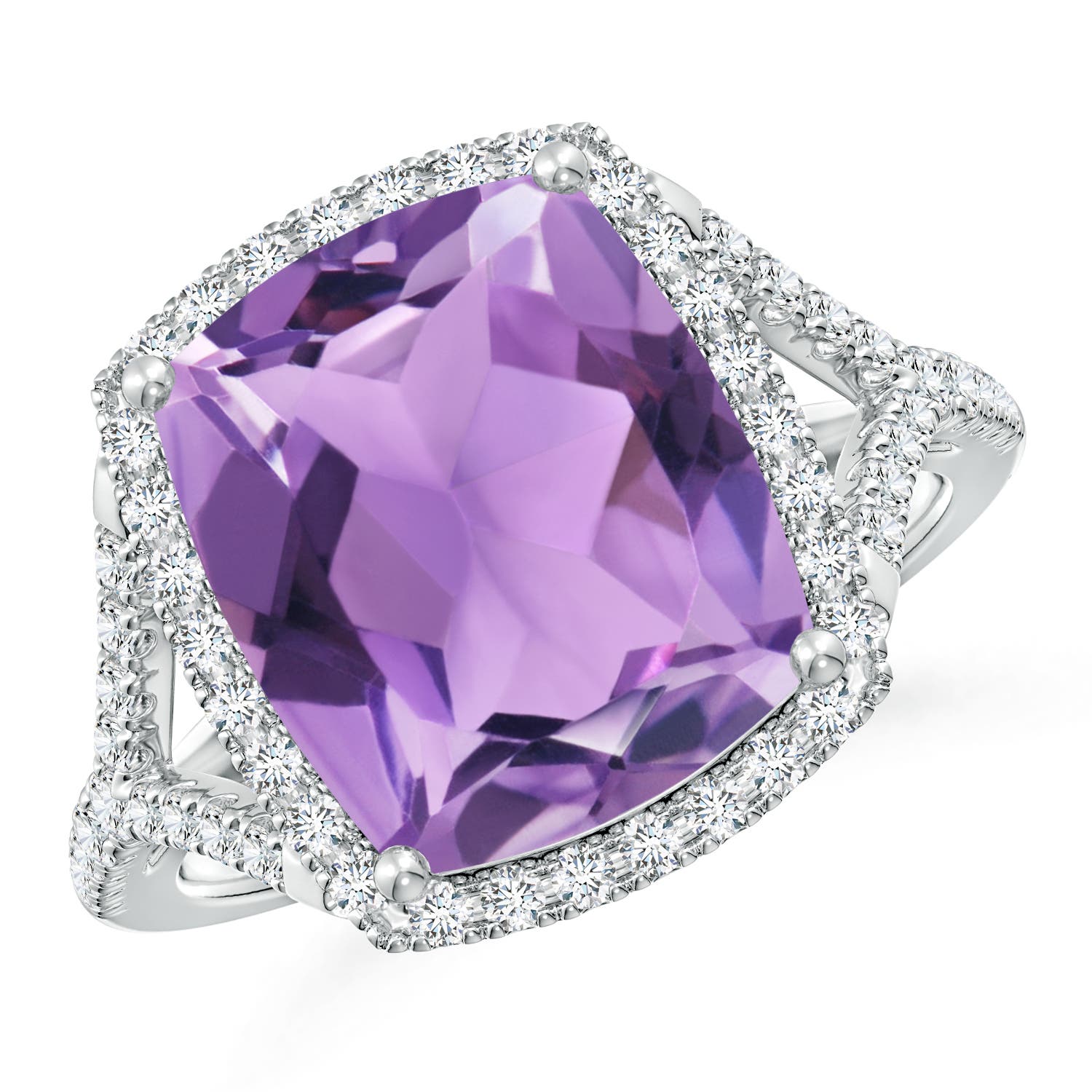 A - Amethyst / 5.07 CT / 14 KT White Gold