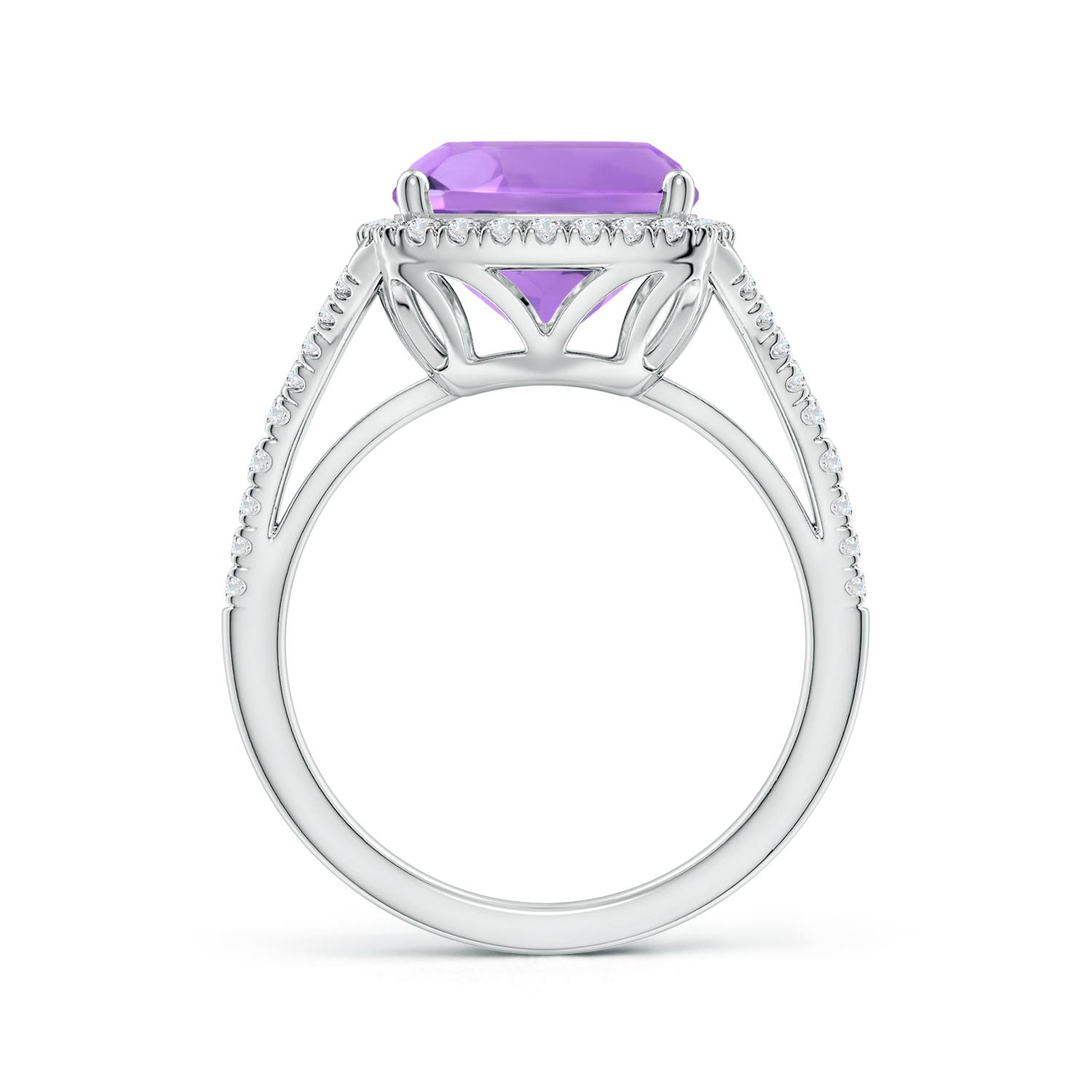 A - Amethyst / 5.07 CT / 14 KT White Gold