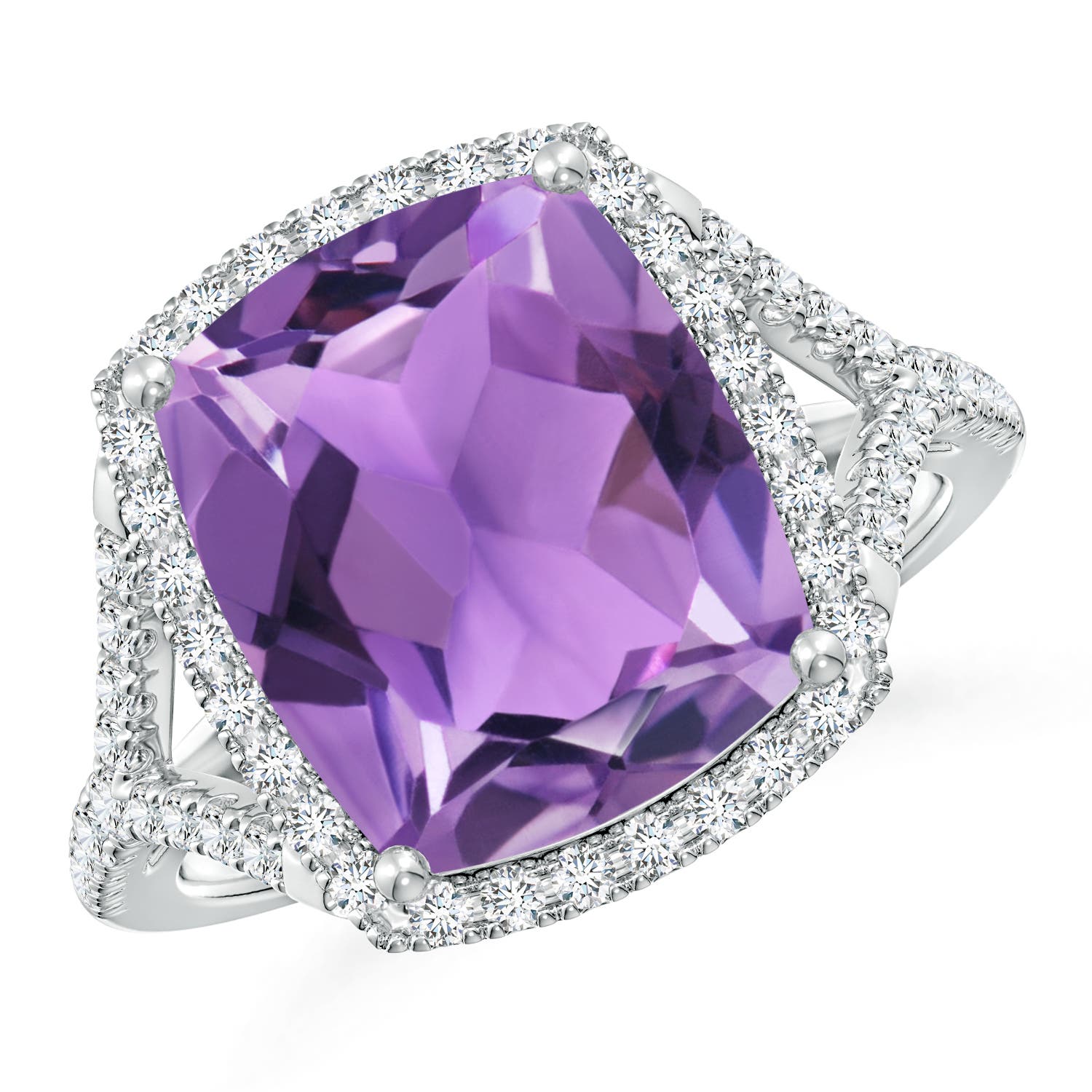 AA - Amethyst / 5.07 CT / 14 KT White Gold