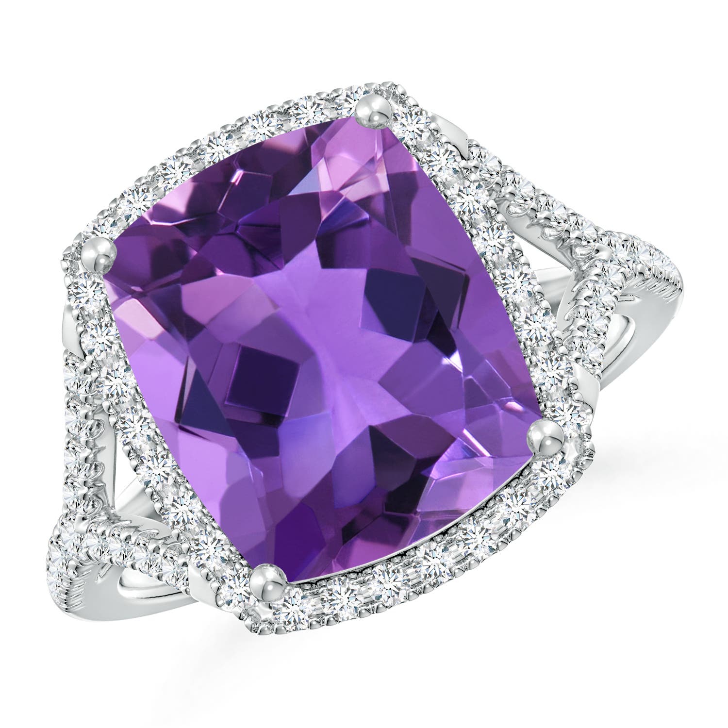 AAA - Amethyst / 5.07 CT / 14 KT White Gold