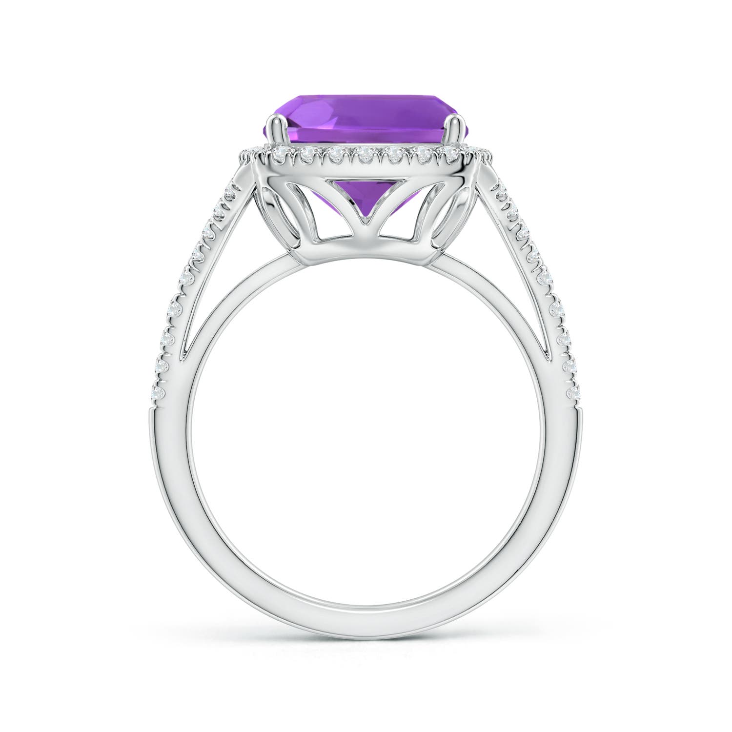 AAA - Amethyst / 5.07 CT / 14 KT White Gold