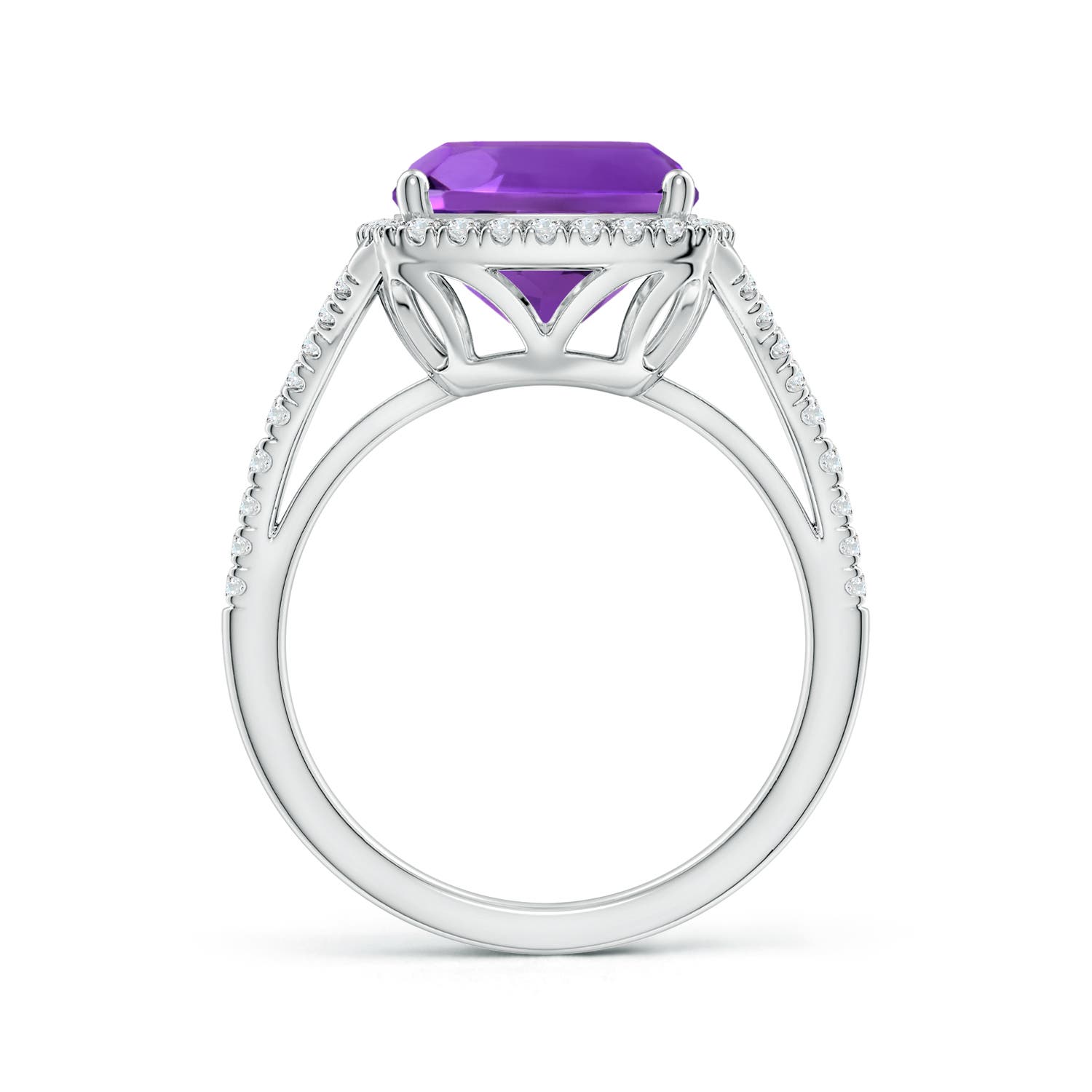 AAAA - Amethyst / 5.07 CT / 14 KT White Gold