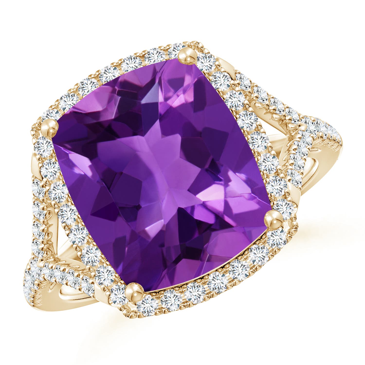 AAAA - Amethyst / 5.07 CT / 14 KT Yellow Gold