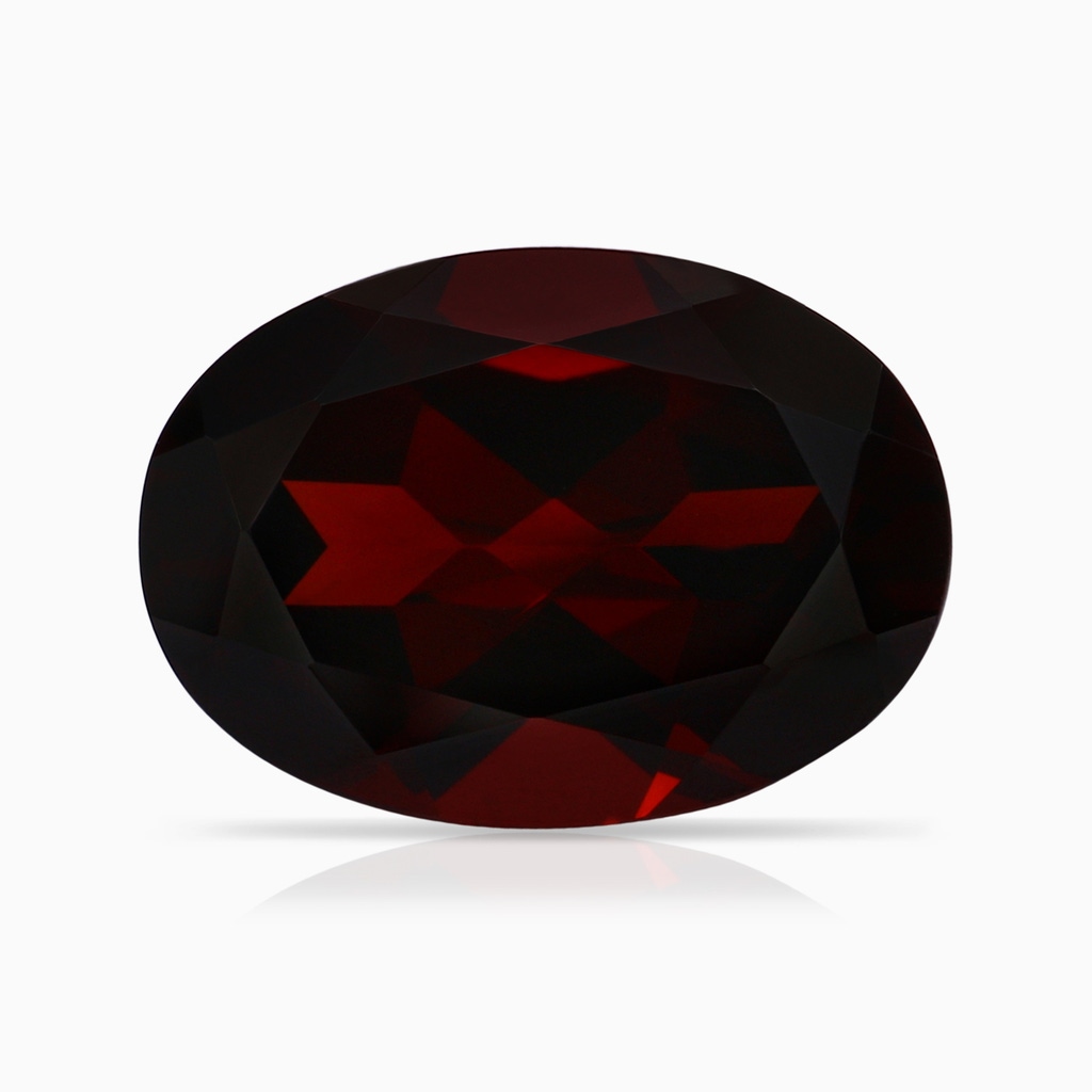 14.15x10.09x6.12mm AAA GIA Certified Oval Garnet Ring with Diamond Accents in P950 Platinum Stone