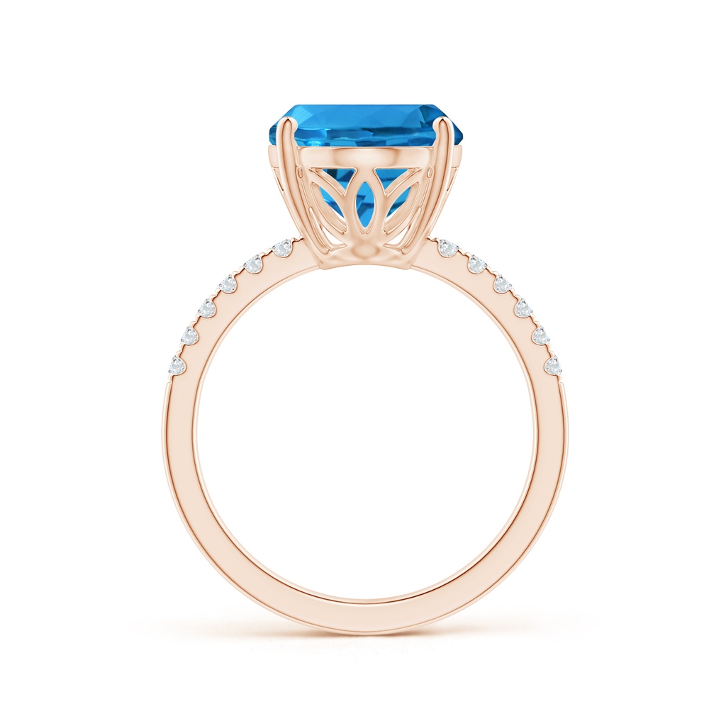 14.04x9.94x6.68mm AAA GIA Certified Oval Swiss Blue Topaz Ring with Diamond Accents in Rose Gold Side 399