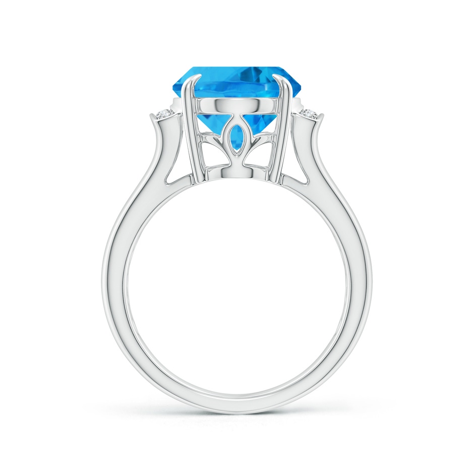 14.11x10.04x6.69mm AAA GIA Certified Oval Swiss Blue Topaz Ring with Diamond Accents - 8 CT TW in White Gold side 399