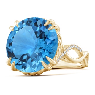 Round AAAA Swiss Blue Topaz